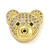 Rack Plating Brass Micro Pave Cubic Zirconia Beads KK-G513-82G-1