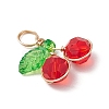Cherry Glass Pendants PALLOY-JF03470-04-3