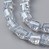 Electroplate Glass Beads Strands EGLA-L023B-PL03-2