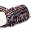 Electroplate Glass Beads Strands GLAA-H021-01B-FP13-1