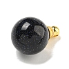 Synthetic Blue Goldstone Perfume Bottle Pendants G-K338-22G-10-2