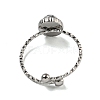Oval 304 Stainless Steel Open Cuff Rings STAS-Z060-10P-4