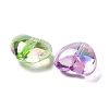 Luminous UV Plating Rainbow Iridescent Acrylic Beads OACR-O008-09-2