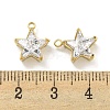 PVD Vacuum Plating 304 Stainless Steel Cubic Zirconia Pendants STAS-L278-008G-3