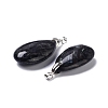 Natural Glaucophane Pendants G-D084-01P-B14-3