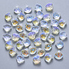 Transparent Spray Painted Glass Beads GLAA-T016-05C-1
