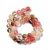 Cherry Quartz Glass Beads Strands G-P476-01D-01-3