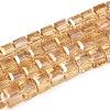 Electroplate Glass Beads Strands EGLA-R030-6x6mm-03-1