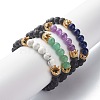 Natural Mixed Stone Beads Stretch Bracelets BJEW-JB06605-1