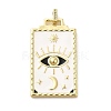 Brass Micro Pave Cubic Zirconia Pendant with Enamel KK-H458-02G-D02-1