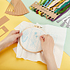 Flower Pattern DIY Embroidery Starter Kits DIY-WH0569-46-3