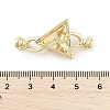 Brass Micro Pave Clear Cubic Zirconia Fold Over Clasps KK-U059-19G-3