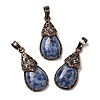 Natural Blue Spot Jasper Pendants G-H065-01R-15-1