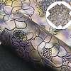 Flower Pattern Imitation Leather Fabrics PW-WGB593C-09-1