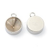 Non-Tarnish 202 Stainless Steel Pendant Rhinestone Settings LS-X-STAS-F266-21E-P-2