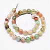 Faceted Natural Agate Beads Strands G-F344-42-8mm-2