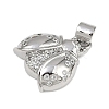 Brass Micro Pave Cubic Zirconia Pendants KK-A260-07C-P-2