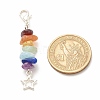 Chakra Theme Natural Gemstone Pendant Decorations HJEW-JM00645-03-4