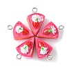 Opaque Resin Imitation Food Pendants CRES-YW0001-10D-1