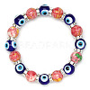 Lampwork Stretch Bracelets PW-WG8DD7C-02-1