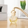 Empty Glass Perfume Bottle Pendants with Wood Cap PW-WG32648-02-1