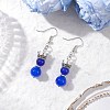 Baking Paint Imitation Jade Glass Dangle Earrings EJEW-JE06619-01-1
