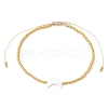 Natural Pearl & Seed Braided Bead Bracelets BJEW-JB09722-3