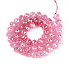 Anti-Tarnish Electroplate Glass Beads Strands GLAA-N064-8mm-07-3