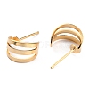 Long-Lasting Plated Brass Stud Earring Settings KK-O133-007G-3