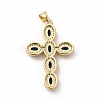 Rack Plating Brass Cubic Zirconia Pendants KK-G456-25G-05-2