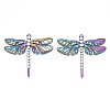 Rack Plating Rainbow Color Alloy Big Pendants PALLOY-N163-170A-2