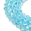 Transparent Electroplate Glass Beads Strands GLAA-F029-3mm-C20-3