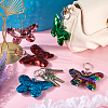 8Pcs 8 Colors Reflective Sequin Butterfly Pendant Keychain KEYC-TA0001-19-13