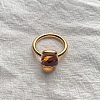 Square 304 Stainless Steel with Glass Finger Rings FS-WG8AAFA-25-1