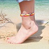 Handmade Polymer Clay Heishi Beads Anklets Sets AJEW-SW00007-7