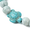 Synthetic Turquoise Beaded Stretch Bracelets for Women BJEW-TA00574-01-3