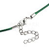 Waxed Cotton Cord Necklace Making MAK-S034-019-4