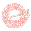 Baking Paint Pearlized Glass Pearl Round Bead Strands X-HY-Q003-4mm-05-2
