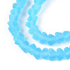Frosted Transparent Glass Beads Strands GLAA-N016-4mm-06-3