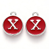 Platinum Plated Alloy Enamel Charms ENAM-S118-03X-P-1