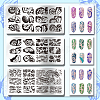 Stainless Steel DIY Nail Art Templates MRMJ-WH0092-047-3