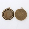 Vintage Tibetan Style Alloy Pendant Cabochon Bezel Settings TIBEP-M018-59AB-NF-2