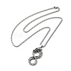 Alloy Dragon Infinity Pandant Necklace with Box Chains NJEW-K245-008-4