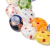 Handmade Millefiori Glass Heart Bead Strands LK-U001-01-3