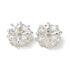 Brass Micro Pave Cubic Zirconia Spacer Beads KK-U045-16S-1