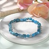 Natural Apatite Bead Stretch Bracelets BJEW-K213-40-5