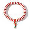 Christmas 304 Stainless Steel Enamel Charm Bracelets ZQ4442-20-1