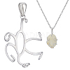 1Pc 925 Sterling Silver Pendant Cabochon Settings STER-BC0004-43P-1