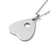 Hollow Heart 304 Stainless Steel Pendant Necklaces NJEW-C033-01A-P-1