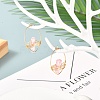 Electroplated Natural Quartz Wire Wrapped Earrings for Girl Women EJEW-JE04647-01-2